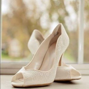 Ivory Lace Heels
